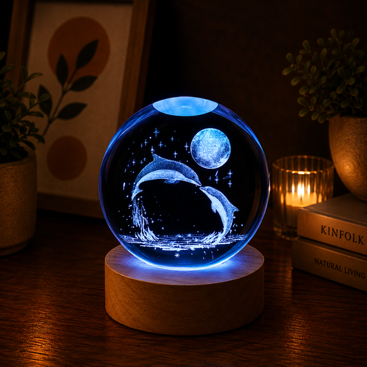 Dolphin Crystal Lamp