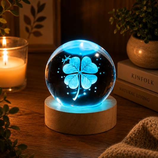 Clover Crystal Lamp