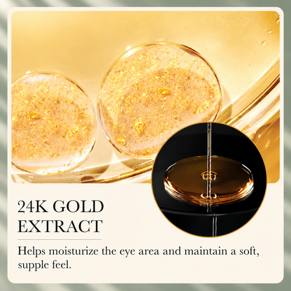 Gold eye cream texture and hydration