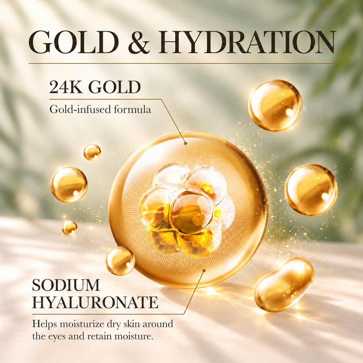 Gold and sodium hyaluronate